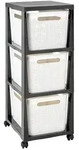 Rotho Allzweckwagen Brisen, Anthrazit, Wei&szlig;, Kunststoff, 3 Schublade(n) Schubladen,