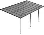 Juskys Terrassendach, Dunkelgrau, Metall, 617x300x300 cm, Sonnen- & Sichtschutz,