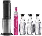 SodaStream Wassersprudler Crystal inkl. 3 Flaschen, Titanfarben, 29x45x20 cm,...