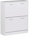 Mid.you Schuhkipper, Wei&szlig;, Holzwerkstoff, 2 F&auml;cher, 75x87x24 cm, Garderobe,