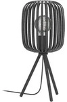 Eglo Tischleuchte Romazzina, Schwarz, Metall, oval,oval, 43.5 cm, Lampen & Leuchten,