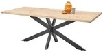 P & B Esstisch, Eiche, Schwarz, Metall, Holz, Eiche, massiv, rechteckig, X-Form,