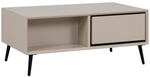 Livetastic Couchtisch, Schwarz, Sand, Holzwerkstoff, 1 Schublade(n) Schubladen,