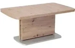Venda Couchtisch, Silber, Eiche, Holzwerkstoff, Bodenplatte, 63x53x110 cm,