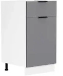 Mid.you K&uuml;chenunterschrank, Anthrazit, Wei&szlig;, Holzwerkstoff, 1 F&auml;cher, 1