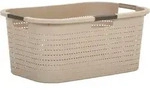 Rotho W&auml;schekorb Country, Cappuccino, Kunststoff, 40 L, 38.9x25.1x58 cm, Blauer