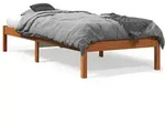 vidaXL Massivholzbett, Braun, Holz, 90x200 cm, Schlafzimmer, Betten