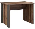 Mid.you Schreibtisch, Braun, Dunkelgrau, Metall, Kunststoff, Holzwerkstoff,
