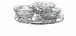 Nachtmann Servierplatte Ethno / Nachtmann, Klar, Glas, 4-teilig, rund, ISO 9001,