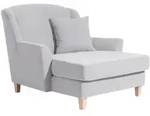 Max Winzer Xxl-Sessel Judith, Silber, Holz, Holzwerkstoff, Buche, massiv, Uni,