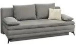 luma-home Dauer-Schlafsofa, Hellgrau, Metall, 2-Sitzer, F&uuml;llung: Kaltschaum, einzeln