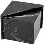 Livetastic Couchtisch, Schwarz Hochglanz, Holzwerkstoff, Marmoroptik, quadratisch,