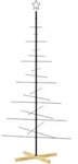 vidaXL Weihnachtsbaum, Schwarz, Metall, 180 cm, Dekoration, Weihnachtsdekoration,