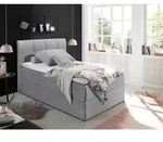 Mid.you Boxspringbett, Grau, Kunststoff, H2, 120x200 cm, gepolstertes Kopfteil,