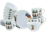 Creatable Fr&uuml;hst&uuml;cksservice Luna Socken, Keramik, 18-teilig, Weihnachten,...