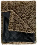 Joop! Plaid J!Leonesse, Schwarz, Beige, Hellbraun, Textil, Animalprint, 130x170...