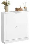 SoBuy Schuhschrank, Wei&szlig;, Holzwerkstoff, 76x78x18 cm, Garderobe,...