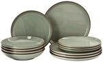 Rosenthal Kombiservice Profi Casual Moos, Olivgr&uuml;n, Keramik, 12-teilig,