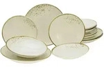 Creatable Tellerset Nature Collection Natural Living, Creme, Wei&szlig;, Keramik,