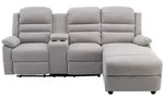 Vente-Unique Relaxsofa, Beige, Textil, Uni, 4-Sitzer, 231x102x172 cm,...