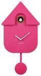 Karlsson Wanduhr Modern Cuckoo, Pink, Kunststoff, 21.5x41x8.5 cm, Dekoration,...