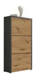 Mid.you Schuhkipper Siena, Anthrazit, Eiche Artisan, Kunststoff, 61x115x25 cm,