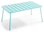 Oviala Garten-Loungetisch,, Blau, Metall, 2-Sitzer, Rechteckig,rechteckig,...
