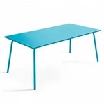 Oviala Gartentisch, Blau, Metall, 8-Sitzer, Rechteckig,rechteckig, 90x72x180 cm,