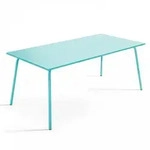 Oviala Gartentisch, T&uuml;rkis, Metall, 8-Sitzer, Rechteckig,rechteckig, 90x72x180...