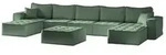 Fun M&ouml;bel Wohnlandschaft, Gr&uuml;n, Textil, 452x85x192 cm, Wohnzimmer, Sofas & Couches,