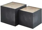 Mid.you Couchtisch, Schiefer, Eiche Artisan, Holzwerkstoff, quadratisch,