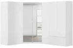 Rauch M&ouml;bel Eckkleiderschrank, Wei&szlig;, Holzwerkstoff, 8 F&auml;cher, 2 Schublade(n)