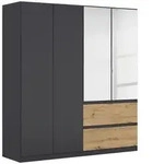 Rauch M&ouml;bel Dreht&uuml;renschrank, Grau, Eiche Artisan, Holzwerkstoff, 2 F&auml;cher, 2