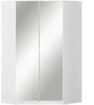 Rauch M&ouml;bel Eckkleiderschrank, Wei&szlig;, Holzwerkstoff, 5 F&auml;cher, 117x197x104 cm,