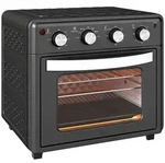 Homcom Heissluftfritteuse, Schwarz, Metall, 39x39x43 cm, energiesparend, Kochen,