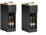SoBuy Nachttisch, Schwarz, Holzwerkstoff, 20x60x35 cm, Schlafzimmer, Nachttische