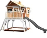 Spielturm, Braun, Grau, Wei&szlig;, Holz, Hemlocktanne, 432x288x193 cm, EN 71, CE,...