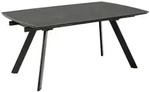Mid.you Esstisch, Schwarz, Metall, Keramik, Marmoroptik, rechteckig, Flachrohr,
