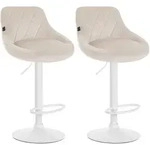 CLP Barhocker, Creme, Metall, 46x83x49 cm, Esszimmer, Barm&ouml;bel, Barhocker