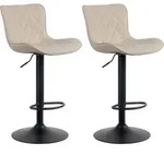 CLP Barhocker, Creme, Metall, 48x83x54 cm, Esszimmer, Barm&ouml;bel, Barhocker
