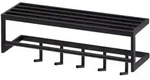 Mid.you Wandgarderobe, Schwarz, Metall, 70x20x20 cm, Hutablage, Kleiderstange,