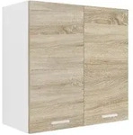 Mid.you K&uuml;chenoberschrank, Wei&szlig;, Sonoma Eiche, Holzwerkstoff, 1 F&auml;cher, 60x60x31