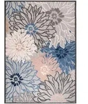 Novel Outdoorteppich Floral, Blau, Grau, Textil, Bl&auml;tter, rechteckig, 160x230...