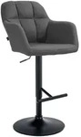 CLP Barhocker, Dunkelgrau, Textil, 57x97x59 cm, Esszimmer, Barm&ouml;bel, Barhocker