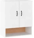 vidaXL Wandschrank, Wei&szlig;, Holz, 1 F&auml;cher, Rechteckig, 60x70x31 cm, Wohnzimmer,