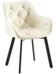 CLP Armlehnenstuhl, Creme, Metall, 57x84x62 cm, Esszimmer, St&uuml;hle,...