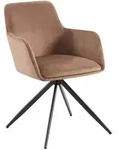 CLP Armlehnenstuhl, Braun, Metall, 56x81x62 cm, Esszimmer, St&uuml;hle, Esszimmerst&uuml;hle,