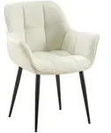 CLP Armlehnenstuhl, Creme, Metall, 65x85x58 cm, Esszimmer, St&uuml;hle,...