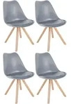 CLP Stuhl, Grau, Holz, 48x81x54 cm, Esszimmer, St&uuml;hle, Esszimmerst&uuml;hle,