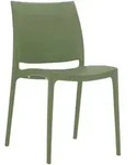 CLP Gartenstuhl, Olivgr&uuml;n, Kunststoff, 44x81x50 cm, Gartenm&ouml;bel, Gartenst&uuml;hle,